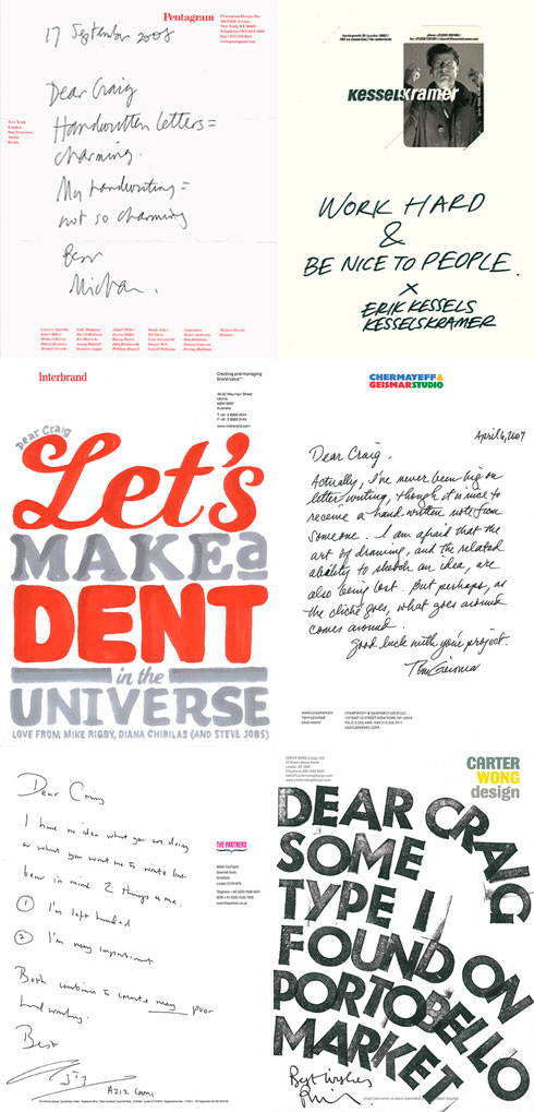 The Hand Written Letter Project letters